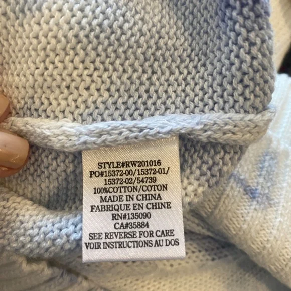 Rag Poets Tie-Dye Blue Knit Sweater - Picture 6 of 7